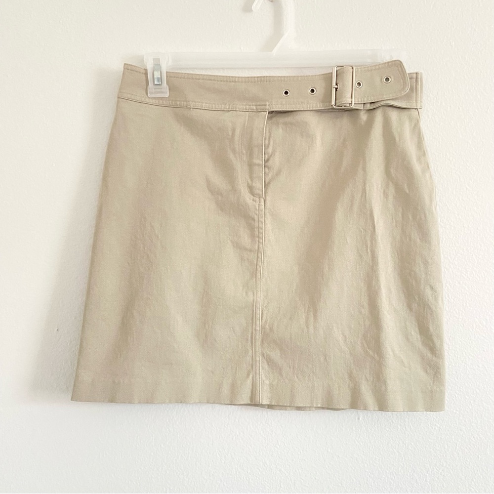 Kenar utility highwaisted belt skirt | size 8 | beige tan